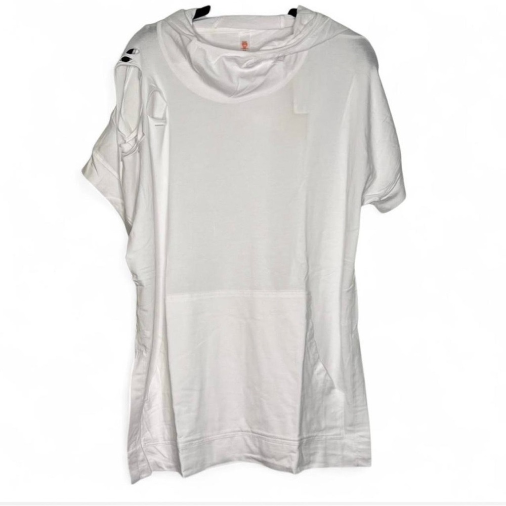 Mono B Distressed Oversized Hoodie Top - size s/m